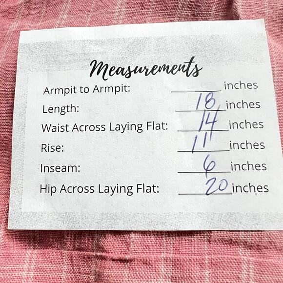 Madewell Harlow Linen Check Shorts Cafe Pink White 4 High Rise Cuff Hem - Picture 3 of 9